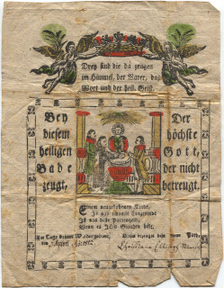 Taufbrief Anno 1812.