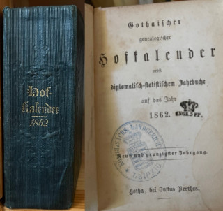 Gothaisches genealogisches Taschenbuch auf das Jahr 1862. 99. Jahrgang.
