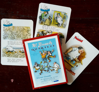 Gieseke&comma; Werner: Wilhelm Busch Quartett mit Schwarzer Peter&period;