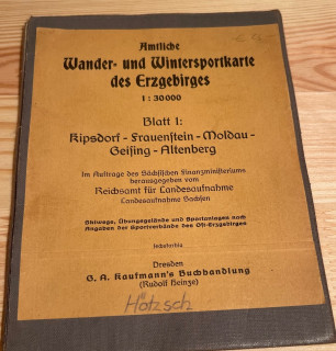 Reichsamt für Landesaufnahme: Amtliche Wander- und Wintersportkarte des Erzgebirges 1 : 30000. Blatt 2: Annaberg und Umgebung. Sechsfarbig.