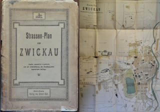 Strassen-Plan &lpar;Stadtplan&rpar; von Zwickau&period;