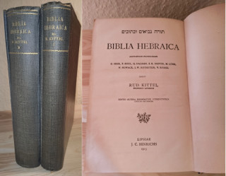Kittel, Rud. (Hrsg.): Biblia Hebraica adjuvantibus professoribus G. Beer, F. Buhl, G. Dalman, S. R. Driver, M. Löhr, W. Nowack, L. W. Rothstein, V. Ryssel. In 2 Bänden.