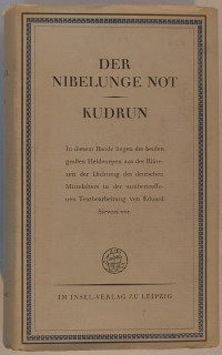 Sievers, Eduard (Hrsg.): Der Nibelunge Not. Kudrun.