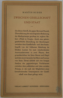 Buber, Martin: Zwischen Gesellschaft und Staat.