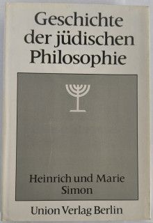 Simon, Heinrich / Simon. Marie: Geschichte der jüdischen Philosophie.