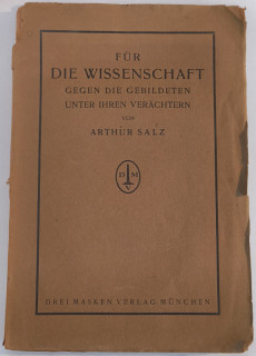 Salz, Arthur: Für die Wissenschaft gegen die Gebildeten unter ihren Verächtern.