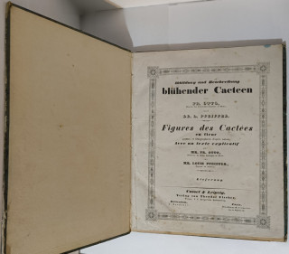 Otto&comma; Fr&period; &sol; Pfeiffer&comma; Louis: Abbildung und Beschreibung bl&uuml;hender Cacteen&period; 5 Lieferungen &lpar;Tafeln 1&ndash;25&rpar; in einem Band&period;