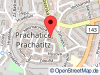 Karte von Prachatitz / Prachatice