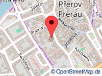 Karte von Prerau / Přerov