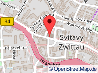 Karte von Zwittau / Svitavy