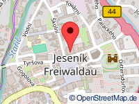 map of Jeseník / Freiwaldau / Frývaldov / Frywałdów