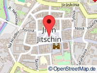 Karte von Jitschin / Gitschin / Jičín