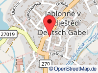 Karte von Deutsch Gabel / Jablonné v Podještědí (Stadt)