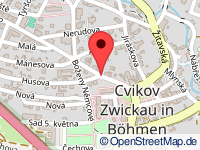 Karte von Zwickau in Böhmen / Cvikov
