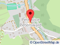 Karte von Peterswald in Böhmen / Petrovice u Chabařovic