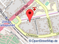 Karte von Zittau / Zittawa