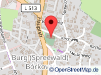 Karte von Burg (Spreewald) / Bórkowy (Błota)